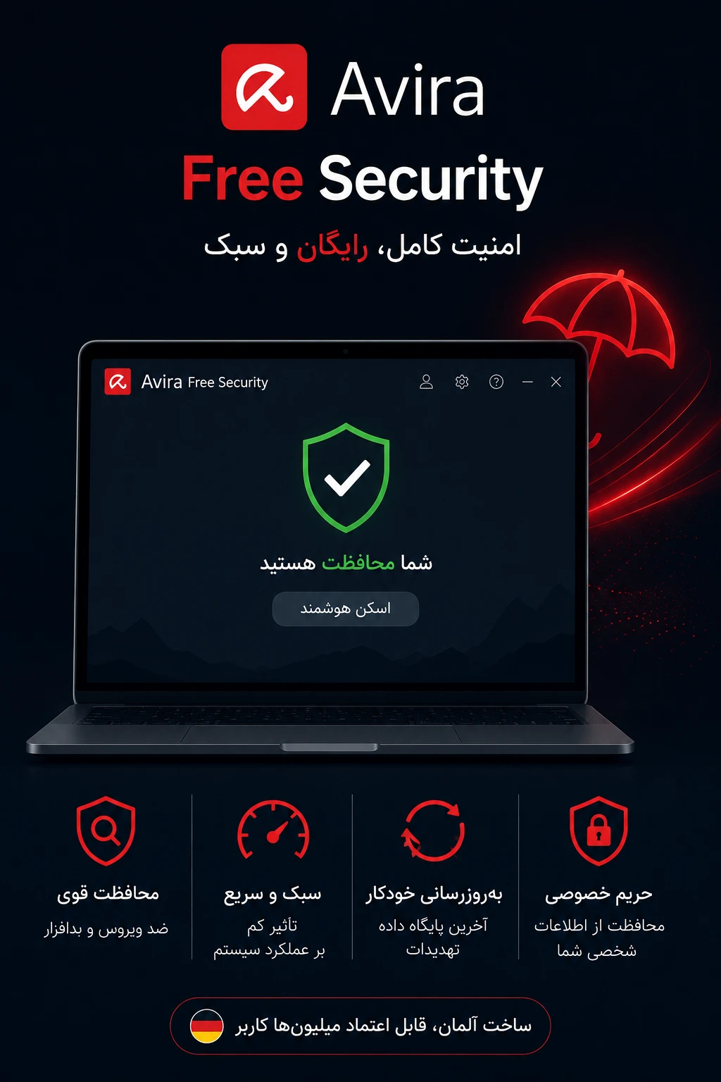 بهترین آنتی ویروس رایگان برای ویندوز در سال ۲۰۲۶ - معرفی 
Avira-antivirus-free-security