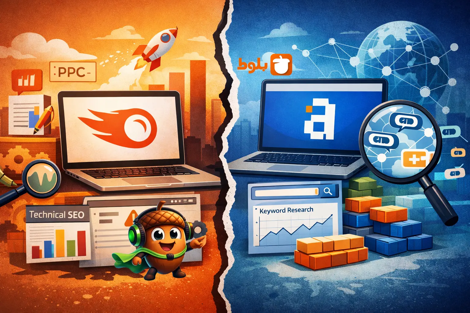 مقایسه SEMrush با Ahrefs برای SEO در سال ۲۰۲۶ : کدام بهتر است؟