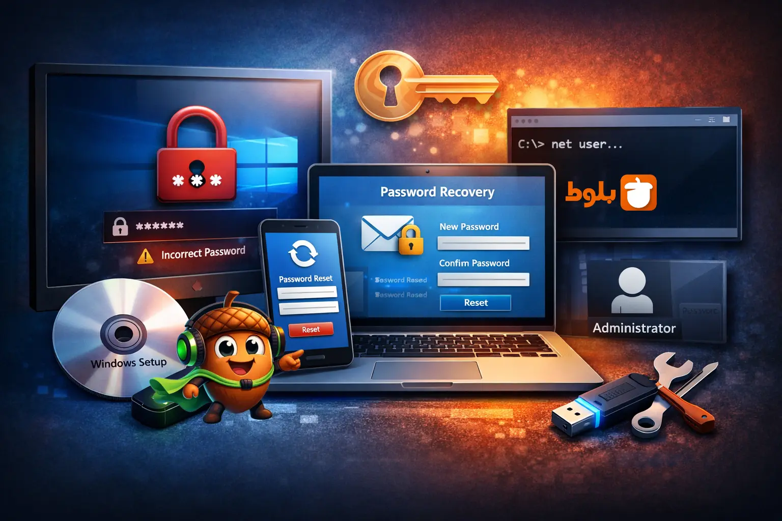 چگونه پسورد فراموش شده ویندوز را بازیابی یا ریست کنیم؟ (ویندوز ۱۰ و ۱۱)