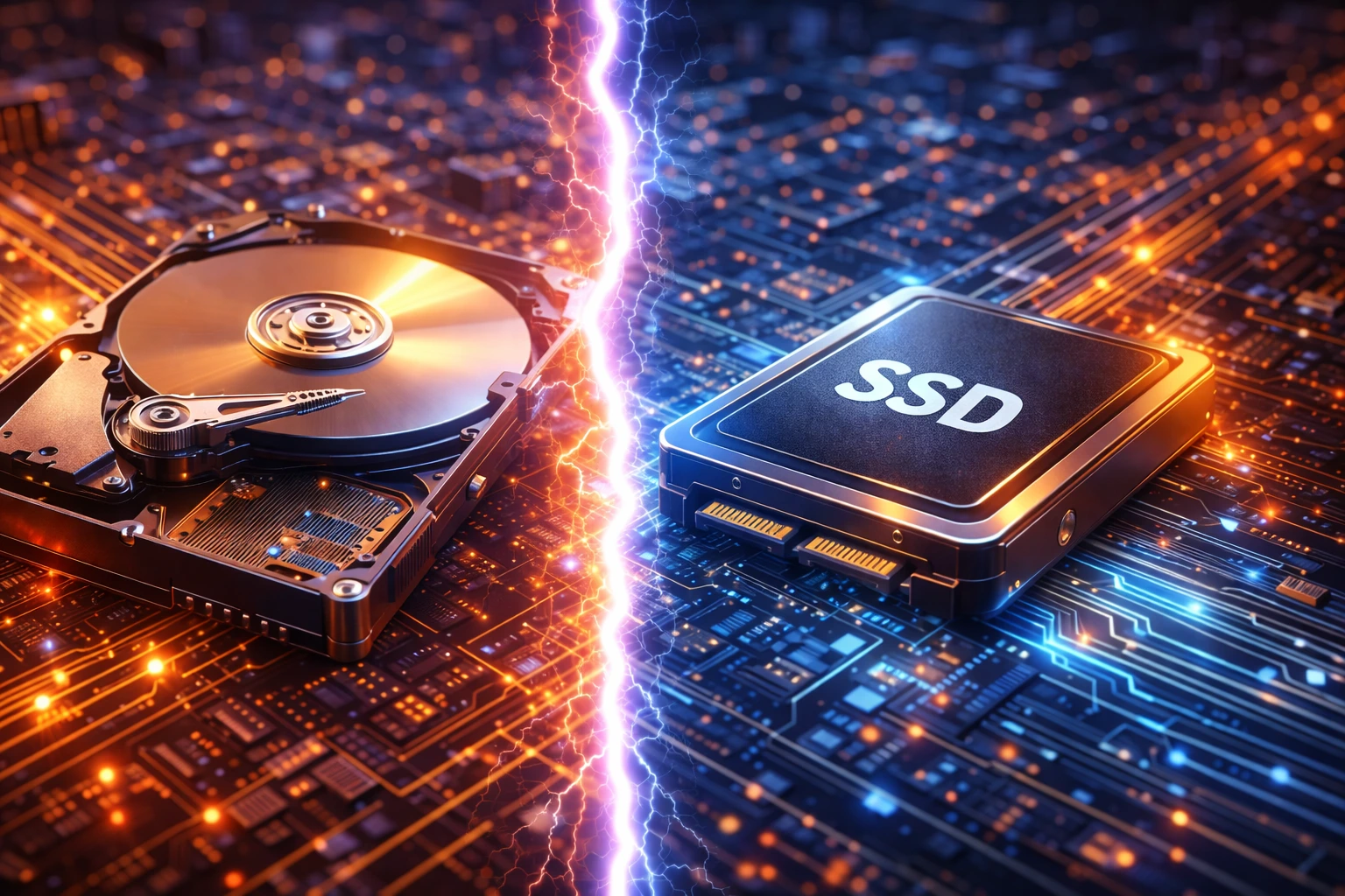 تفاوت هارد HDD و SSD چیست؟ مقایسه کامل سرعت، قیمت و دوام
