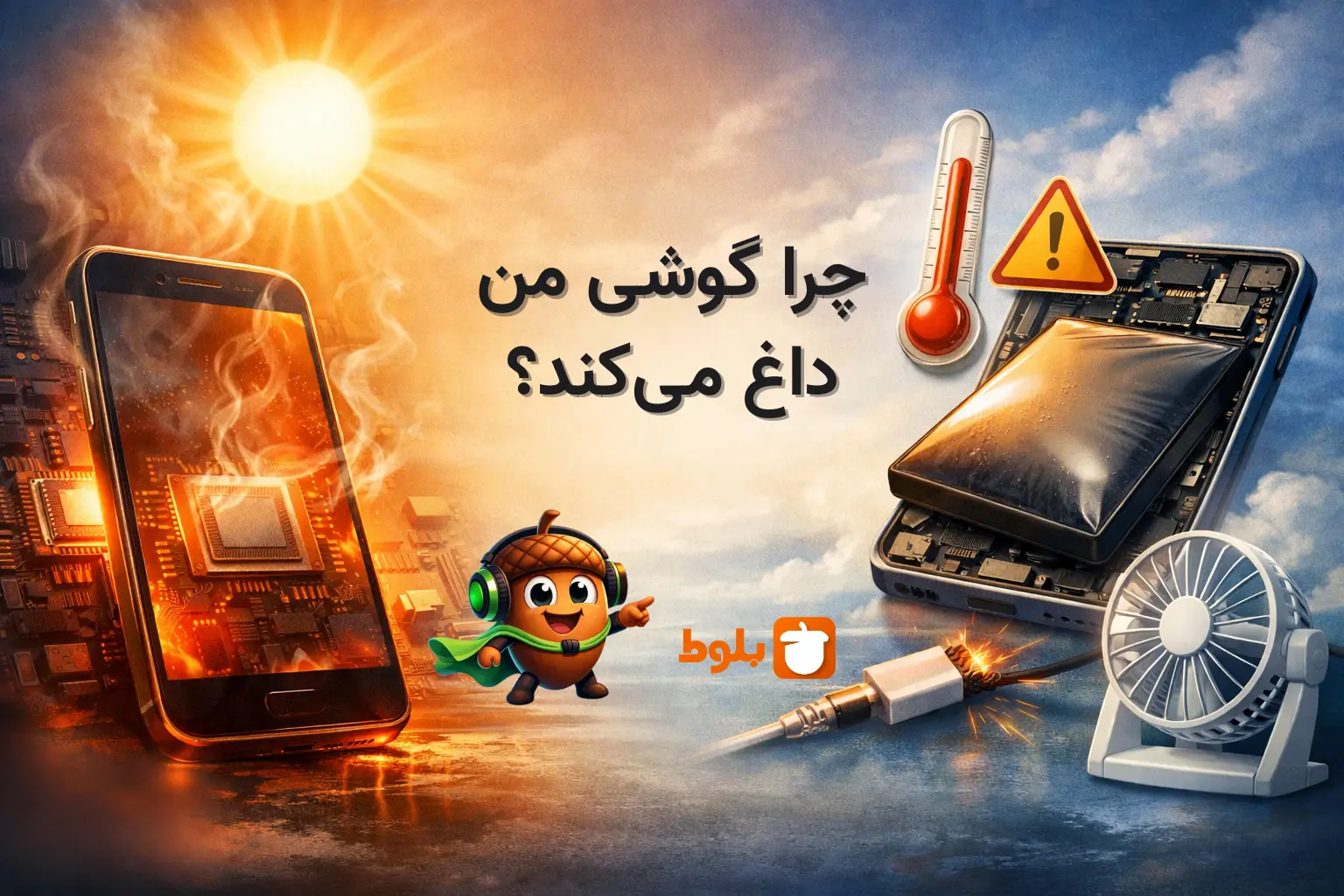 علت داغ شدن بیش از حد گوشی چیست؟ راهنمای تشخیص و پیشگیری