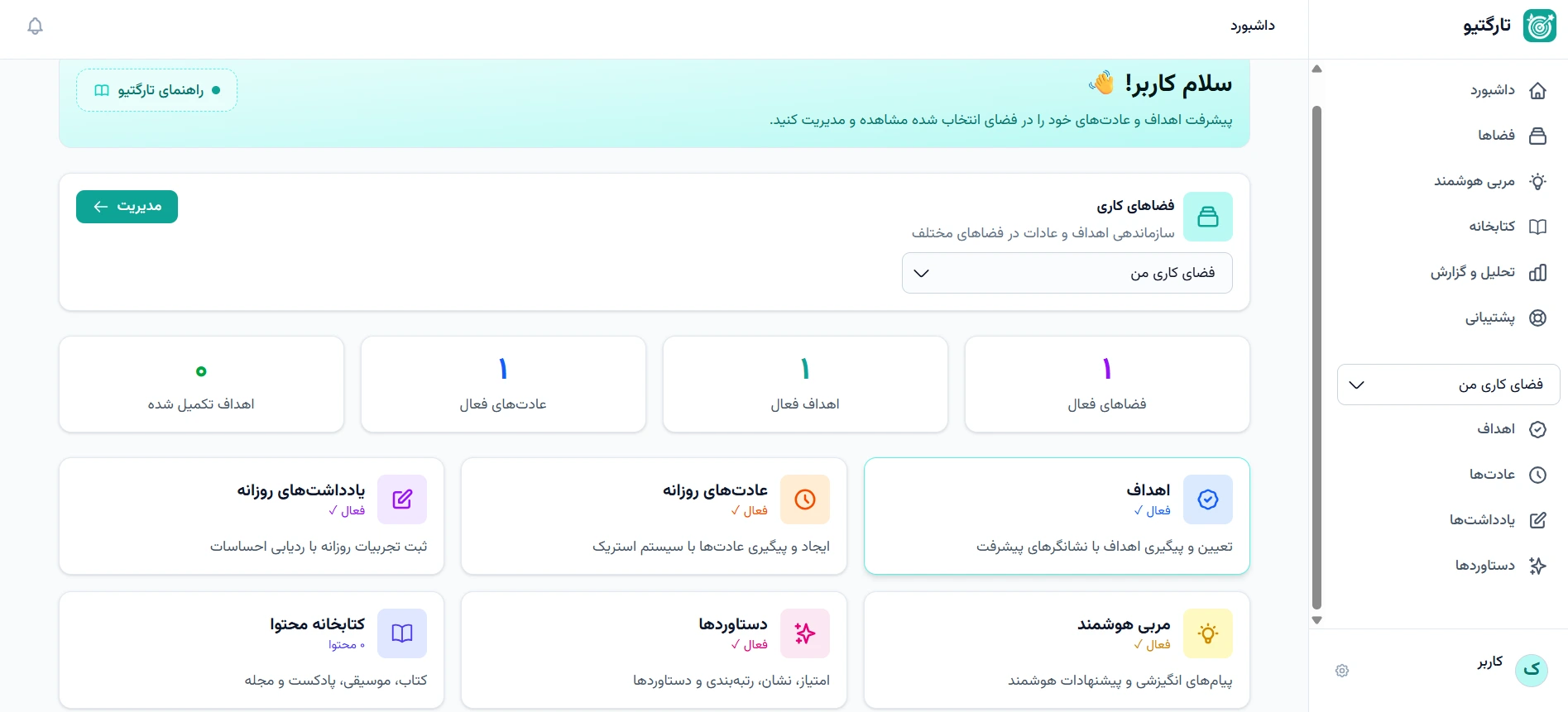 داشبورد تارگتیو
