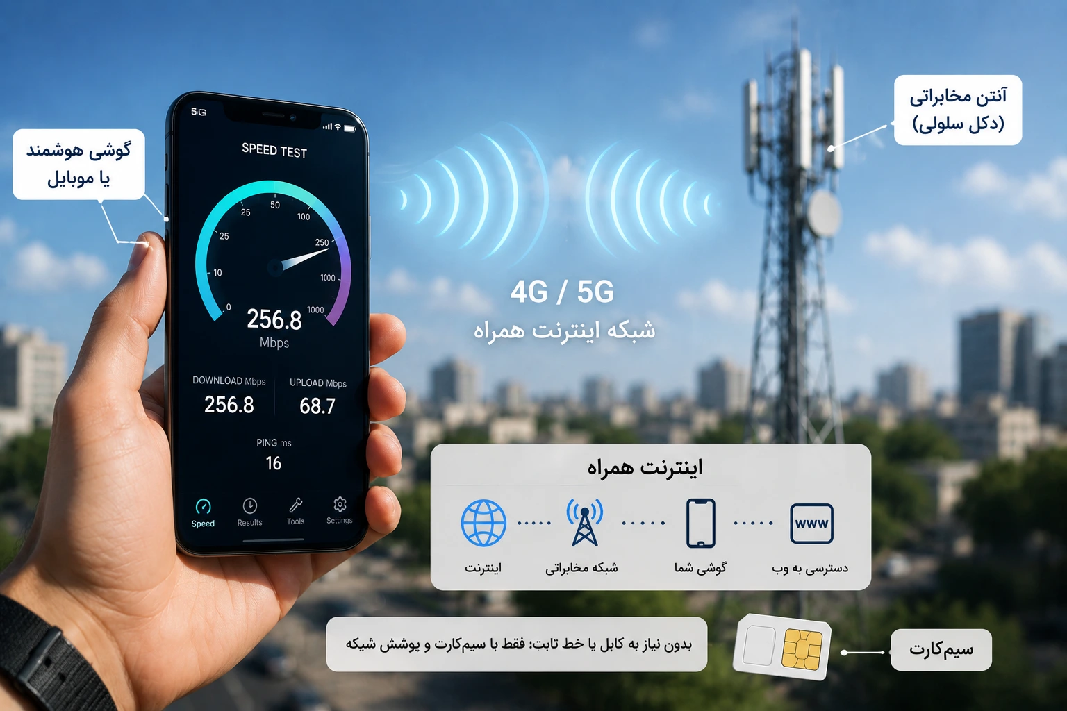انواع اینترنت چیست؟ معرفی اینترنت همراه