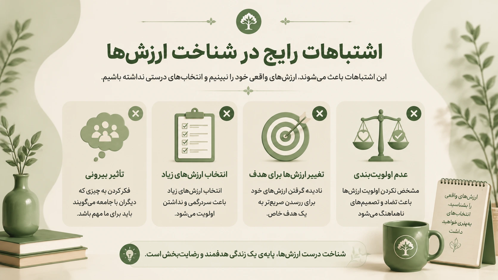 چگونه ارزش های شخصی خود را پیدا کنیم؟ اشتباهات رایج در شناخت ارزشها